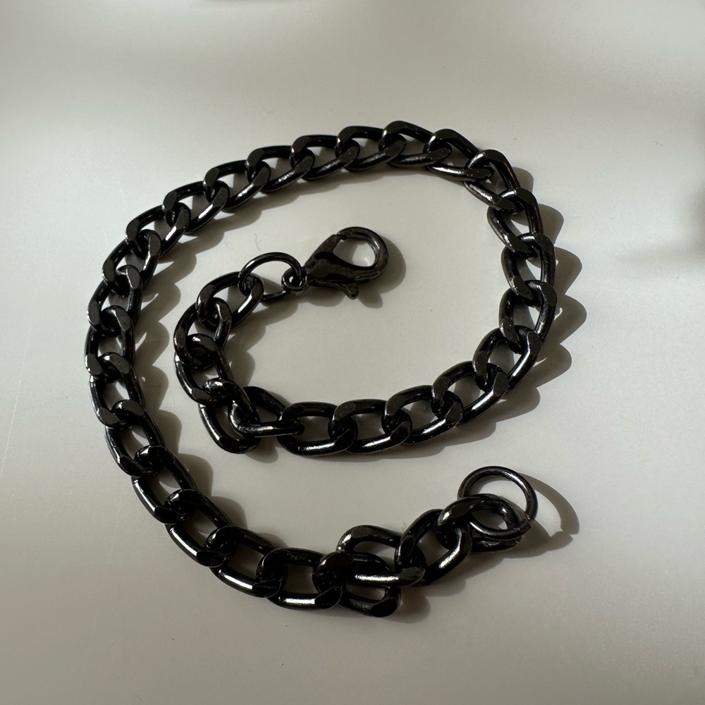 Men's Black Chain Bracelet